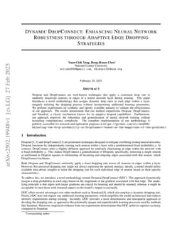 Dynamic DropConnect: Enhancing Neural Network Robustness through Adaptive Edge Dropping Strategies