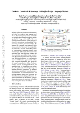 GeoEdit: Geometric Knowledge Editing for Large Language Models