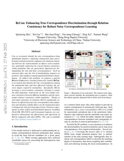 ReCon: Enhancing True Correspondence Discrimination through Relation Consistency for Robust Noisy Correspondence Learning