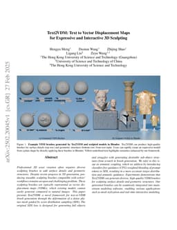 Text2VDM: Text to Vector Displacement Maps for Expressive and Interactive 3D Sculpting