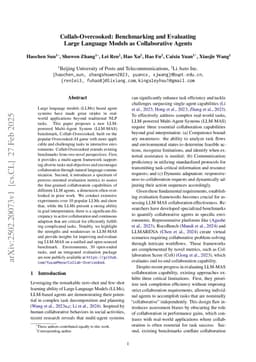 Collab-Overcooked: Benchmarking and Evaluating Large Language Models as Collaborative Agents