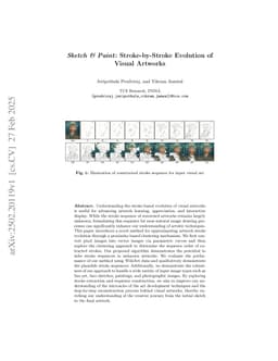 Sketch & Paint: Stroke-by-Stroke Evolution of Visual Artworks