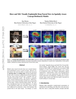 Show and Tell: Visually Explainable Deep Neural Nets via Spatially-Aware Concept Bottleneck Models