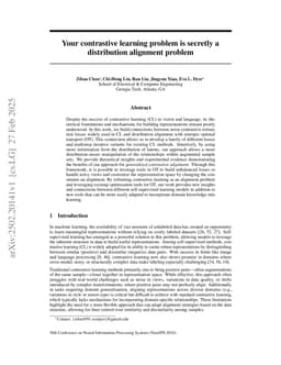 Your contrastive learning problem is secretly a distribution alignment problem