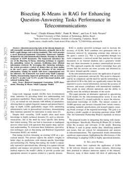 Bisecting K-Means in RAG for Enhancing Question-Answering Tasks Performance in Telecommunications