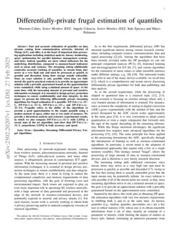 Differentially-private frugal estimation of quantiles
