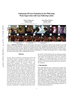 Enhancing 3D Gaze Estimation in the Wild using Weak Supervision with Gaze Following Labels