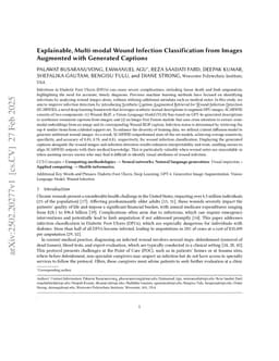 Explainable, Multi-modal Wound Infection Classification from Images Augmented with Generated Captions