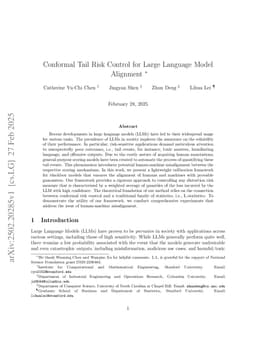 Conformal Tail Risk Control for Large Language Model Alignment
