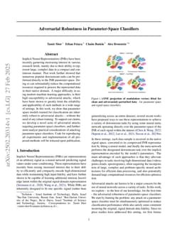 Adversarial Robustness in Parameter-Space Classifiers