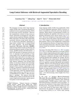 Long-Context Inference with Retrieval-Augmented Speculative Decoding