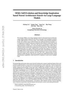 SEKI: Self-Evolution and Knowledge Inspiration based Neural Architecture Search via Large Language Models