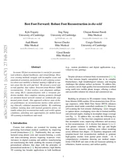 Best Foot Forward: Robust Foot Reconstruction in-the-wild
