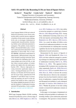 SoS1: O1 and R1-Like Reasoning LLMs are Sum-of-Square Solvers