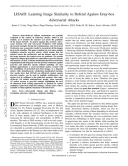LISArD: Learning Image Similarity to Defend Against Gray-box Adversarial Attacks