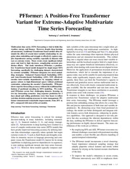 PFformer: A Position-Free Transformer Variant for Extreme-Adaptive Multivariate Time Series Forecasting