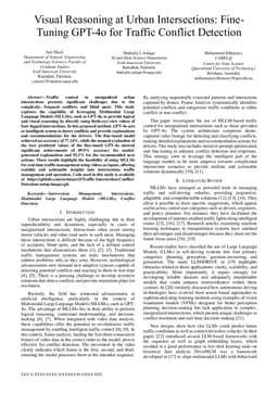 Visual Reasoning at Urban Intersections: FineTuning GPT-4o for Traffic Conflict Detection