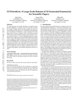 CS-PaperSum: A Large-Scale Dataset of AI-Generated Summaries for Scientific Papers