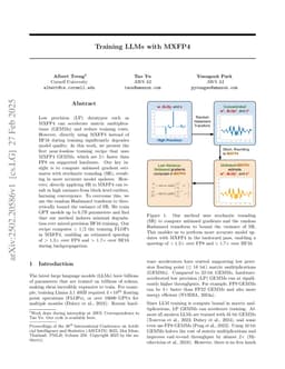 Training LLMs with MXFP4