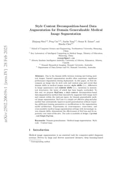 Style Content Decomposition-based Data Augmentation for Domain Generalizable Medical Image Segmentation
