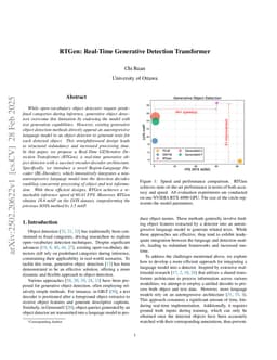 RTGen: Real-Time Generative Detection Transformer