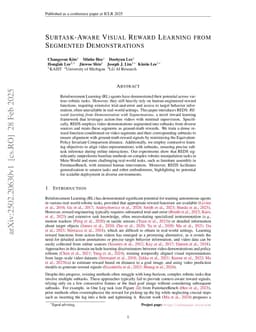 Subtask-Aware Visual Reward Learning from Segmented Demonstrations