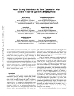 From Safety Standards to Safe Operation with Mobile Robotic Systems Deployment