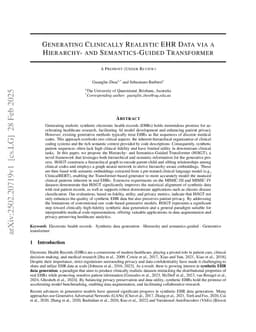 Generating Clinically Realistic EHR Data via a Hierarchy- and Semantics-Guided Transformer