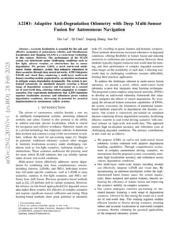 A2DO: Adaptive Anti-Degradation Odometry with Deep Multi-Sensor Fusion for Autonomous Navigation