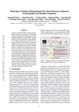 Plan2Align: Predictive Planning Based Test-Time Preference Alignment in Paragraph-Level Machine Translation