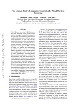 Fine-Grained Retrieval-Augmented Generation for Visual Question Answering