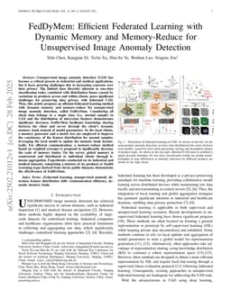 FedDyMem: Efficient Federated Learning with Dynamic Memory and Memory-Reduce for Unsupervised Image Anomaly Detection
