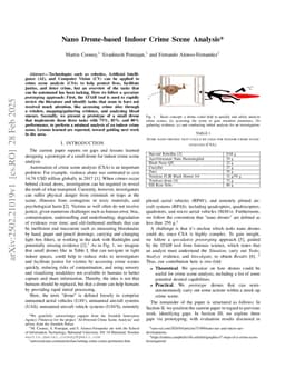 Nano Drone-based Indoor Crime Scene Analysis