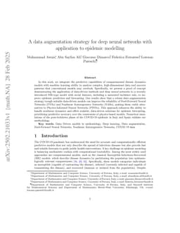 A data augmentation strategy for deep neural networks with application to epidemic modelling