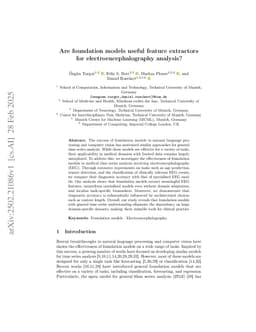 Are foundation models useful feature extractors for electroencephalography analysis?