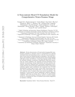 A Non-contrast Head CT Foundation Model for Comprehensive Neuro-Trauma Triage