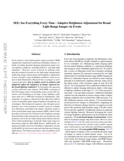 SEE: See Everything Every Time -- Adaptive Brightness Adjustment for Broad Light Range Images via Events