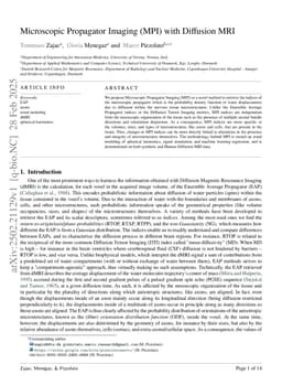 Microscopic Propagator Imaging (MPI) with Diffusion MRI