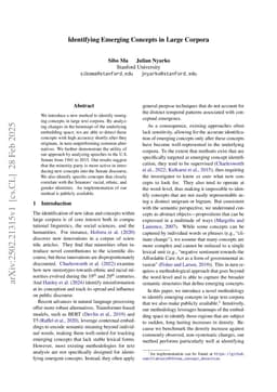 Identifying Emerging Concepts in Large Corpora