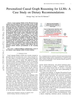Personalized Causal Graph Reasoning for LLMs: A Case Study on Dietary Recommendations