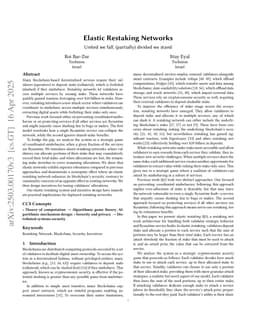 Elastic Restaking Networks