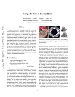 Seeing A 3D World in A Grain of Sand