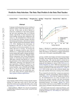 Predictive Data Selection: The Data That Predicts Is the Data That Teaches