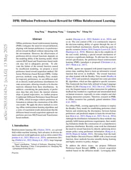 DPR: Diffusion Preference-based Reward for Offline Reinforcement Learning