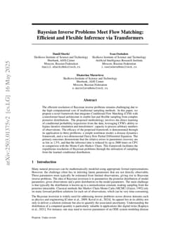 Bayesian Inverse Problems Meet Flow Matching: Efficient and Flexible Inference via Transformers