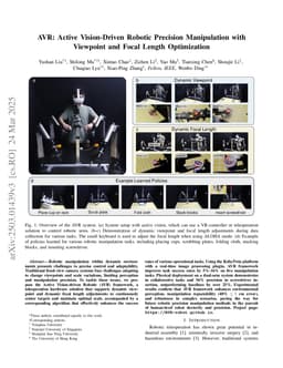 AVR: Active Vision-Driven Robotic Precision Manipulation with Viewpoint and Focal Length Optimization
