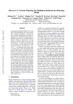 Marco-o1 v2: Towards Widening The Distillation Bottleneck for Reasoning Models