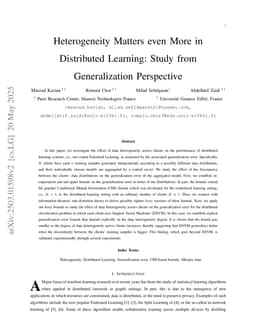 Heterogeneity Matters even More in Distributed Learning: Study from Generalization Perspective