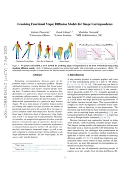 Denoising Functional Maps: Diffusion Models for Shape Correspondence