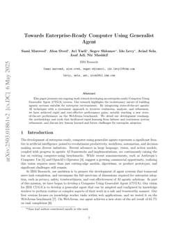 Towards Enterprise-Ready Computer Using Generalist Agent